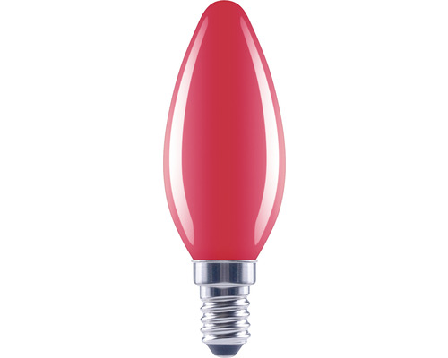LED-lampa FLAIR C35 E14 2W röd