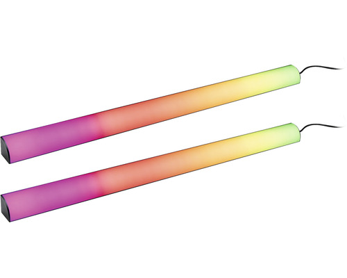 LED Stripe PAULMANN Lightbar Set dynamic rainbow RGB 2x60cm