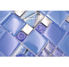 Mosaik glas XCM MC549 silver blå 29,8 x 29,8 cm-thumb-3