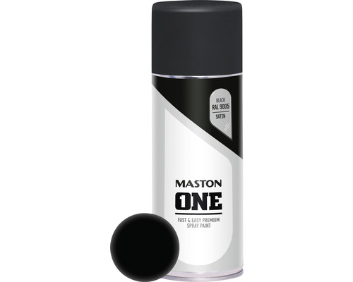 Sprayfärg MASTON One RAL 9005 satin svart 400ml