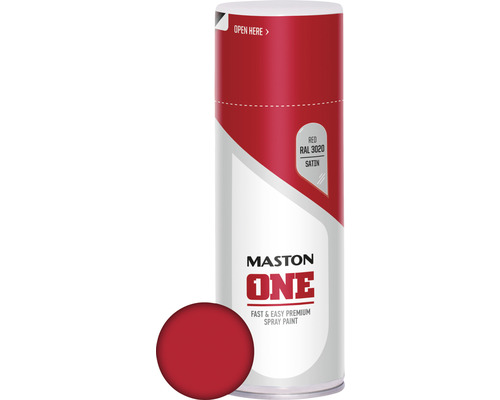 Sprayfärg MASTON One RAL 3020 satin röd 400ml-0