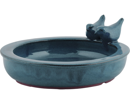 Fågelbad keramik Ø26,7cm blå