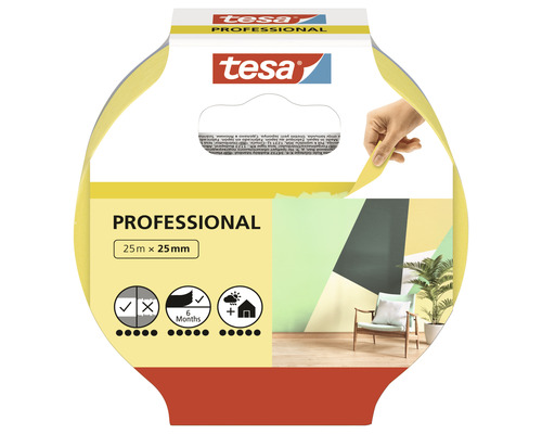 Maskeringstejp TESA Professional inomhus 25mm
