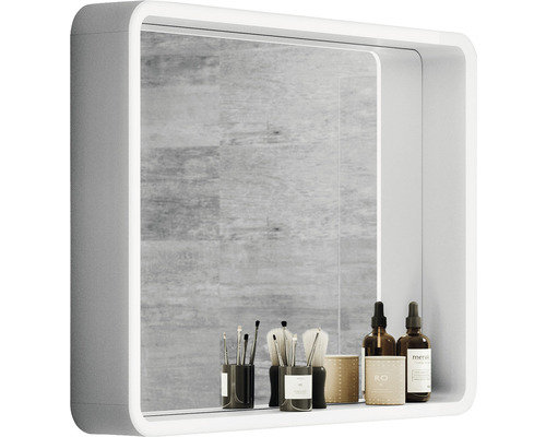 Spegel med belysning FOCCO LED Cube grå 80x60 cm