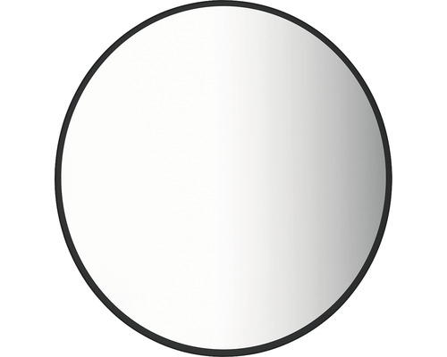 Spegel med belysning FOCCO Shanon svart matt rund 80 cm IP 44 LED 31255CI