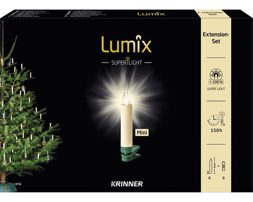 Ljus KRINNER LED sladdlösa Lumix Superlight Mini utökningsset 6st varmvit inkl. timerfunktion och batterier