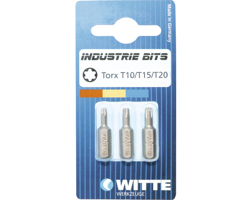 Bits WITTE Industrie 3-pack ¼" 25mm Torx T 10 / 15 / 20