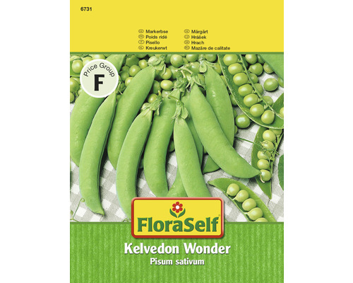 Grönsaksfrö FLORASELF Ärtor Kelvedon Wonder-0