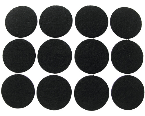Möbeltassar rund svart 28mm 12-pack-0