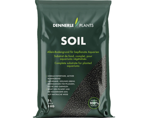 Bottengrund DENNERLE PLANTS Soil 2-3mm ca 3kg svart