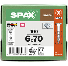 Universalskruv SPAX C4 6,0x70 T30 100-pack-thumb-2