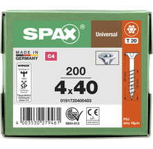 Universalskruv SPAX C4 4,0x40 T20 200-pack-thumb-2