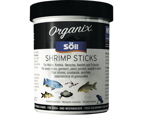 Fiskfoder SÖLL Organix Shrimp Sticks 490ml