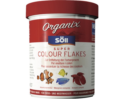 Fiskfoder SÖLL Organix Super Colour Flakes 130ml