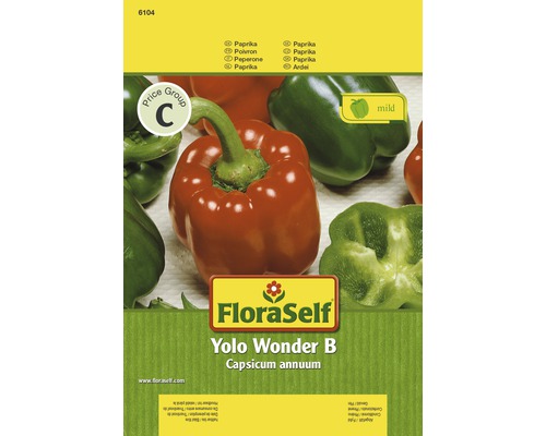 Grönsaksfrö FLORASELF Paprika Yolo Wonder