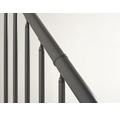 Vinkeltrappa PERTURA Aliki Oak U-form 10-steg grå/ljus 70cm