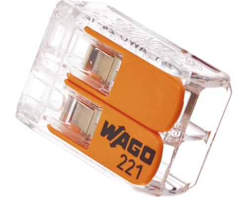 Kopplingklämma WAGO Compact 221 2 ledare 10 styck 221-412