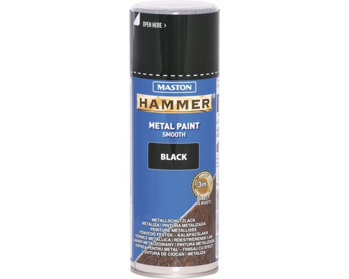Sprayfärg MASTON metall hammer glatt svart 400ml