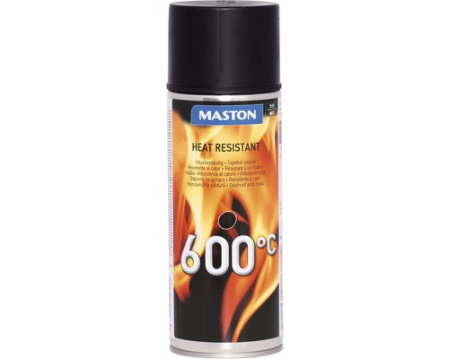 Sprayfärg MASTON värmebeständig 600C svart 400ml