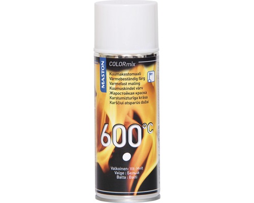 Sprayfärg MASTON värmebeständig 600C vit 400ml