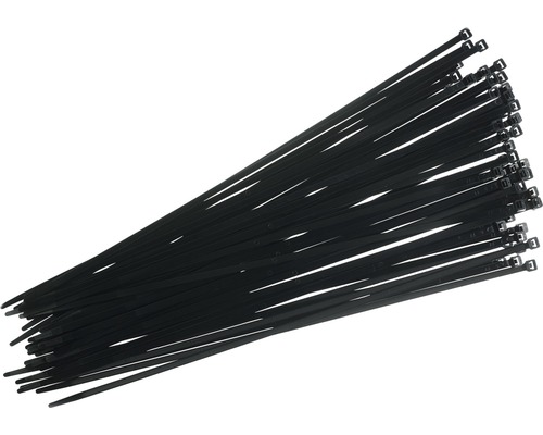 Buntband HAUPA UV-beständig svart 610x8,8mm 50 styck 262638